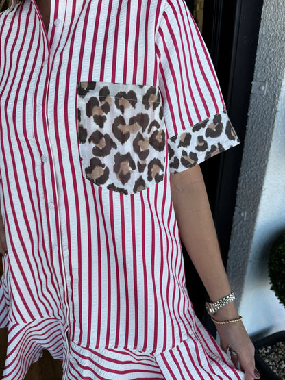 Zariyah | Striped Safari Charm Dress