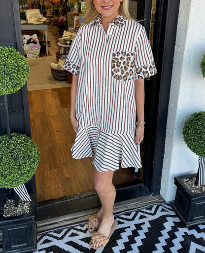 Zariyah | Striped Safari Charm Dress